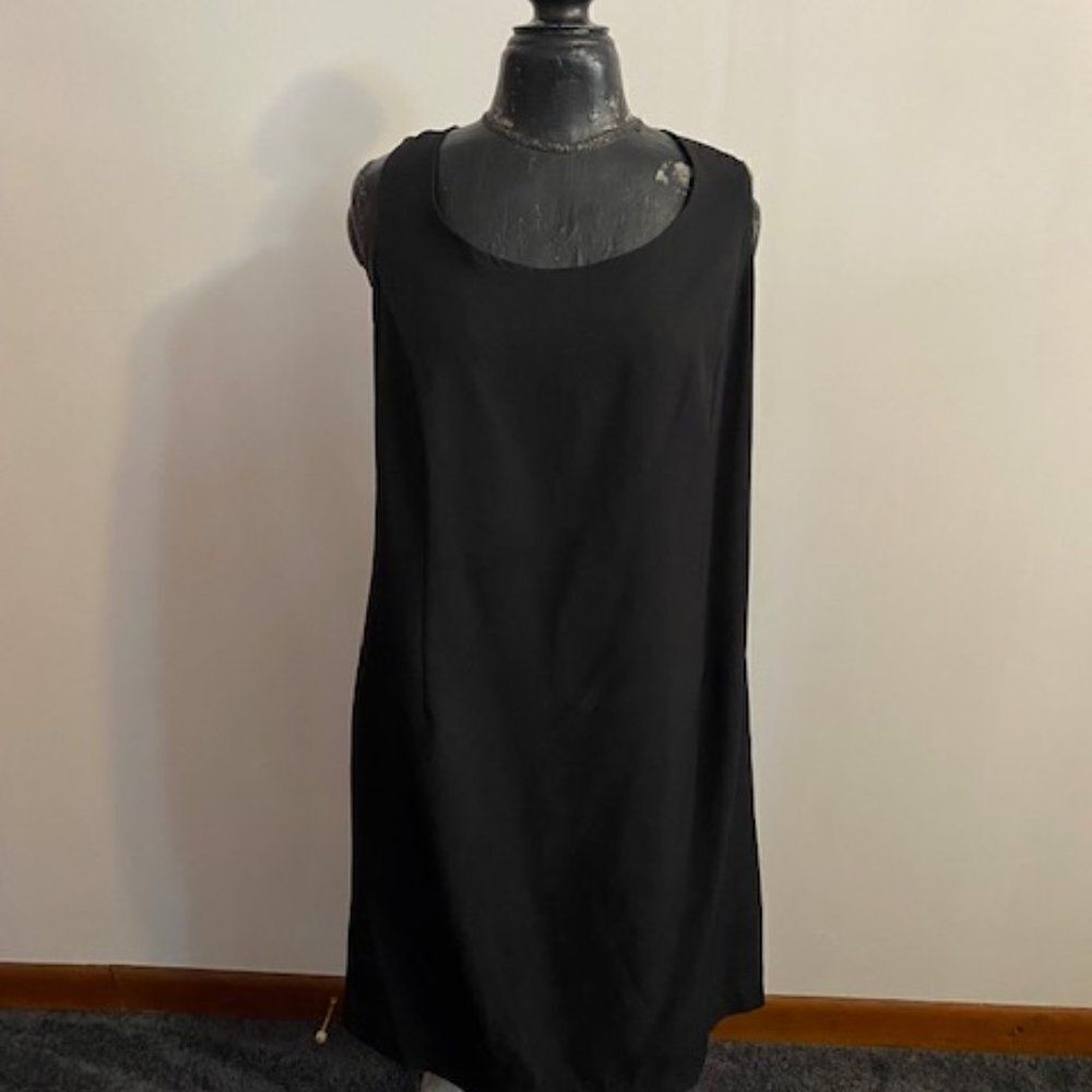 Danny & Nicole Black sleeveless dress with Black/White jacket, size 18W - Picture 4 of 8